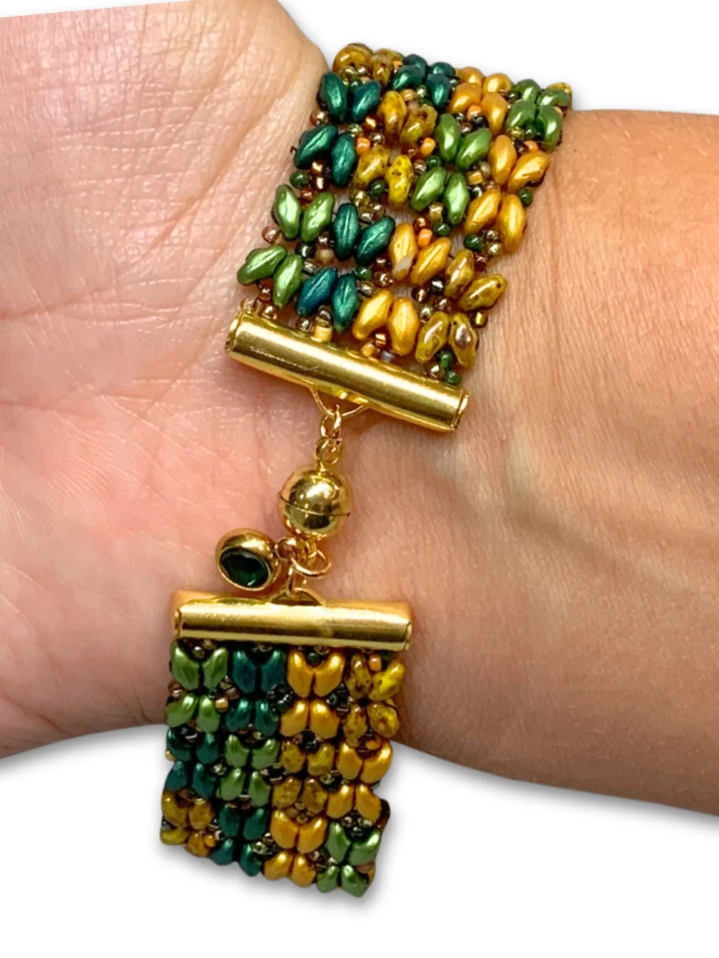 Beaded Butterfly Bracelet - Green product image (4)