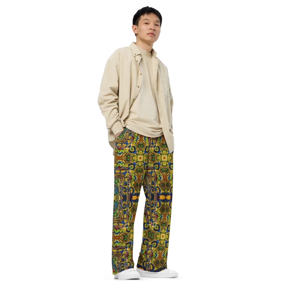 Medieval Kaleidoscope With Unicorns Wideleg Pants product image (3)