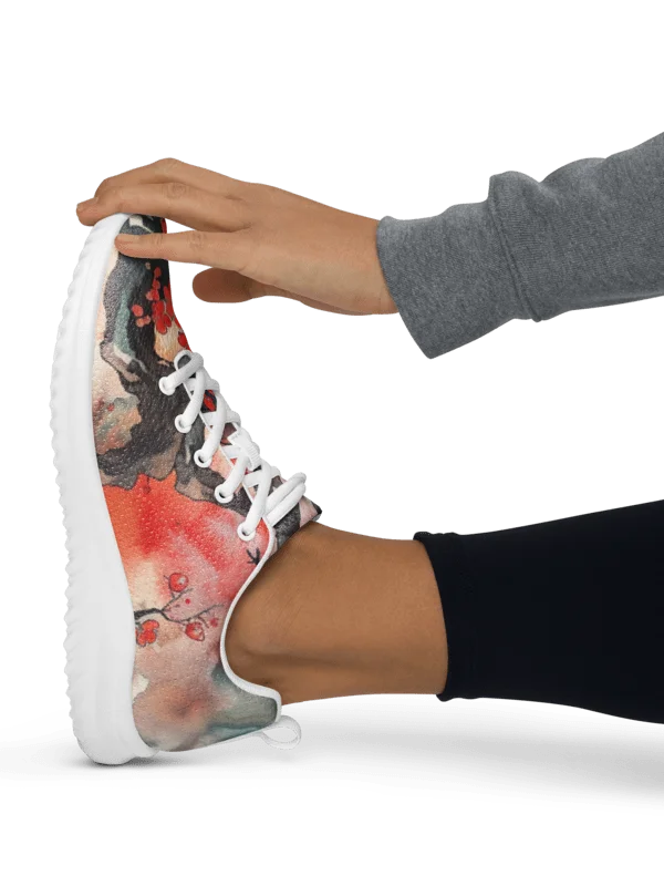 Japanese Dragon Women's Athletic Shoes | Traditional Sakura Art Sneaker product image (4)