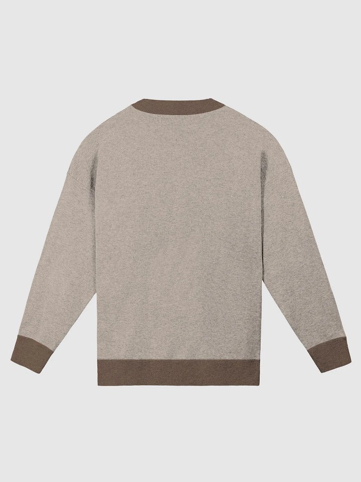 In My Head (lg. lined design, tri-tone brown) knitwear relaxed crewneck product image (8)
