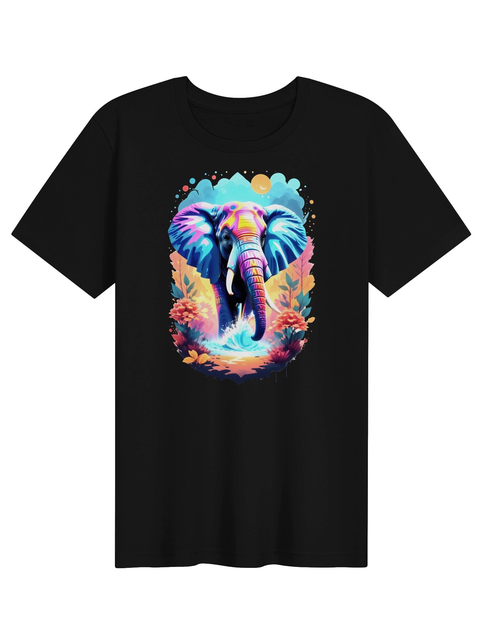 Watercolor Elephant Oil Painting Graphic T-Shirt product image (3)