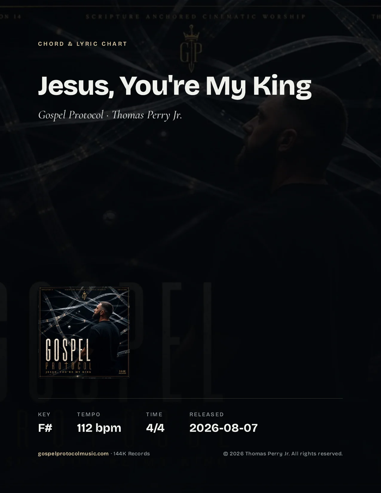 Jesus, You're My King — Chord & Lyric Chart product image (1)