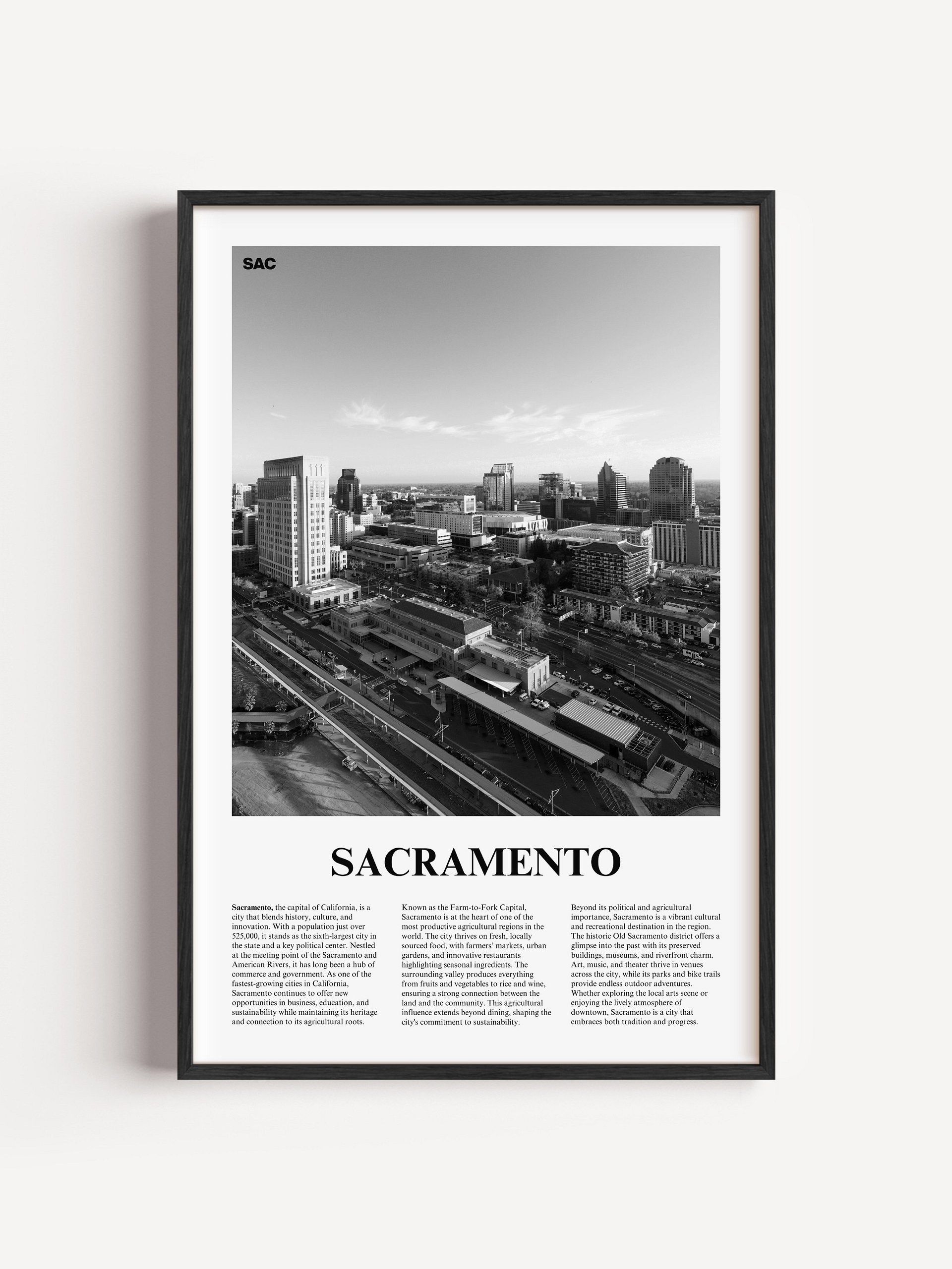 Sacramento 02 Newspaper Poster | Framed product image (1)