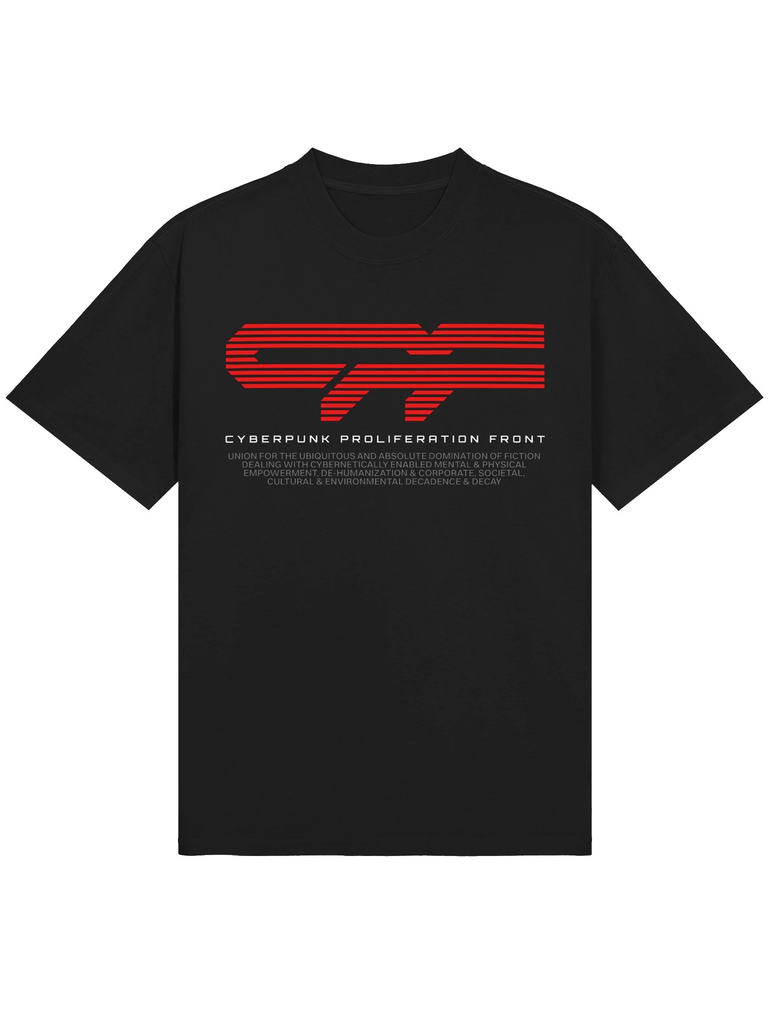 Cyberpunk Proliferation Front Tee - AS Colour Premium Oversized Faded T-Shirt product image (1)