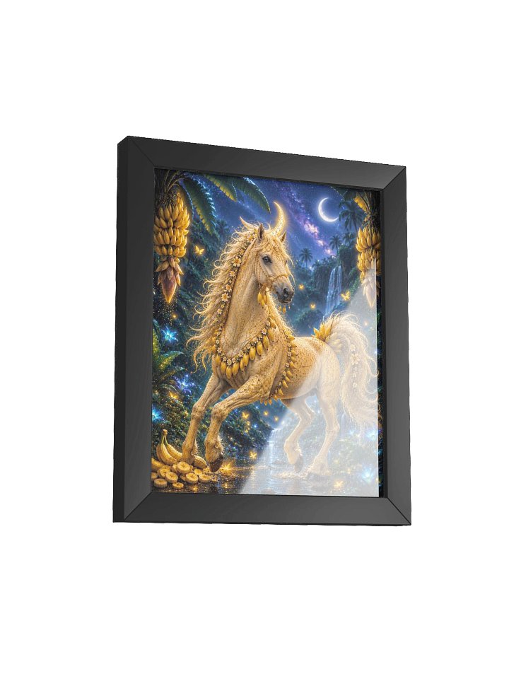 Banana Unicorn Black Framed Poster product image (2)