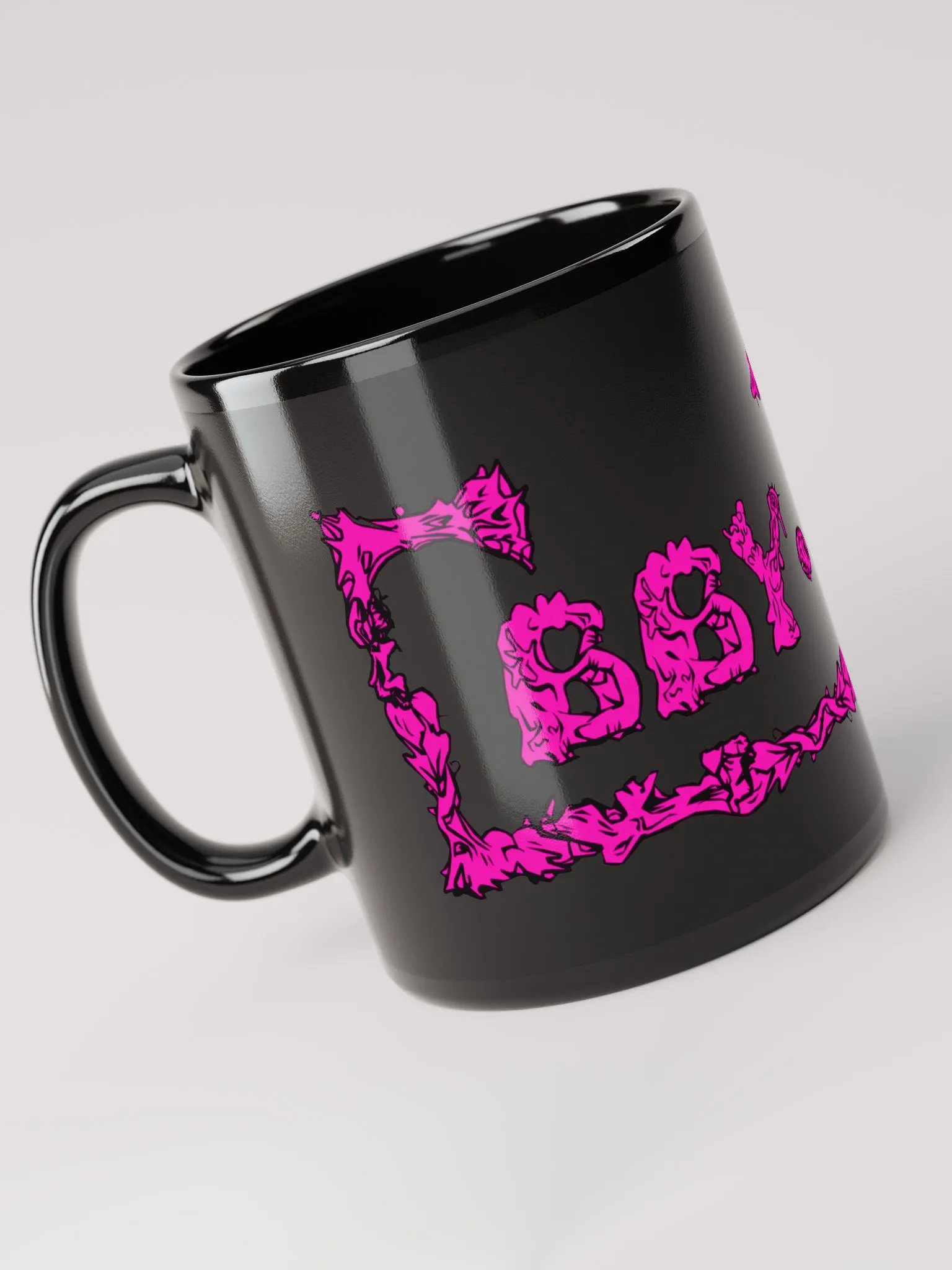 bby grl mug all black product image (5)