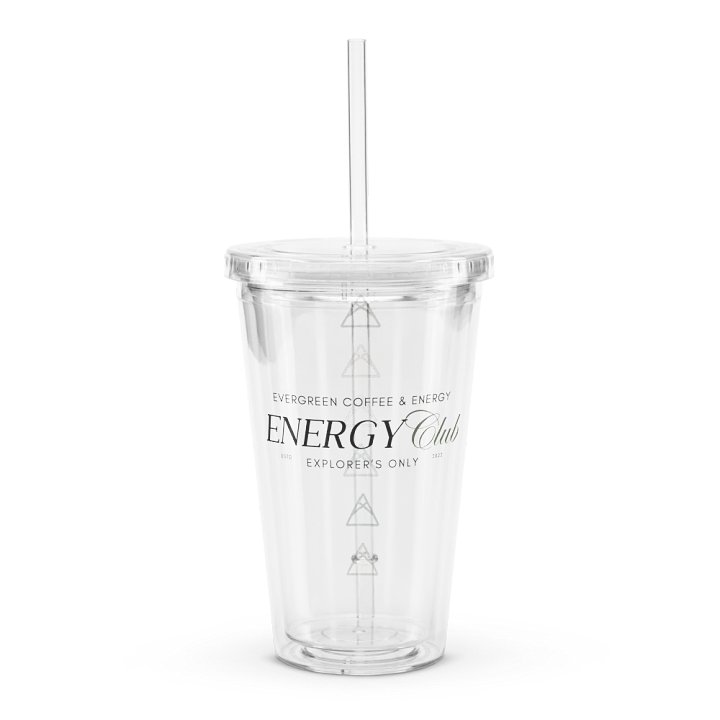 Energy Club Clear Plastic Tumbler | Sip Society product image (1)