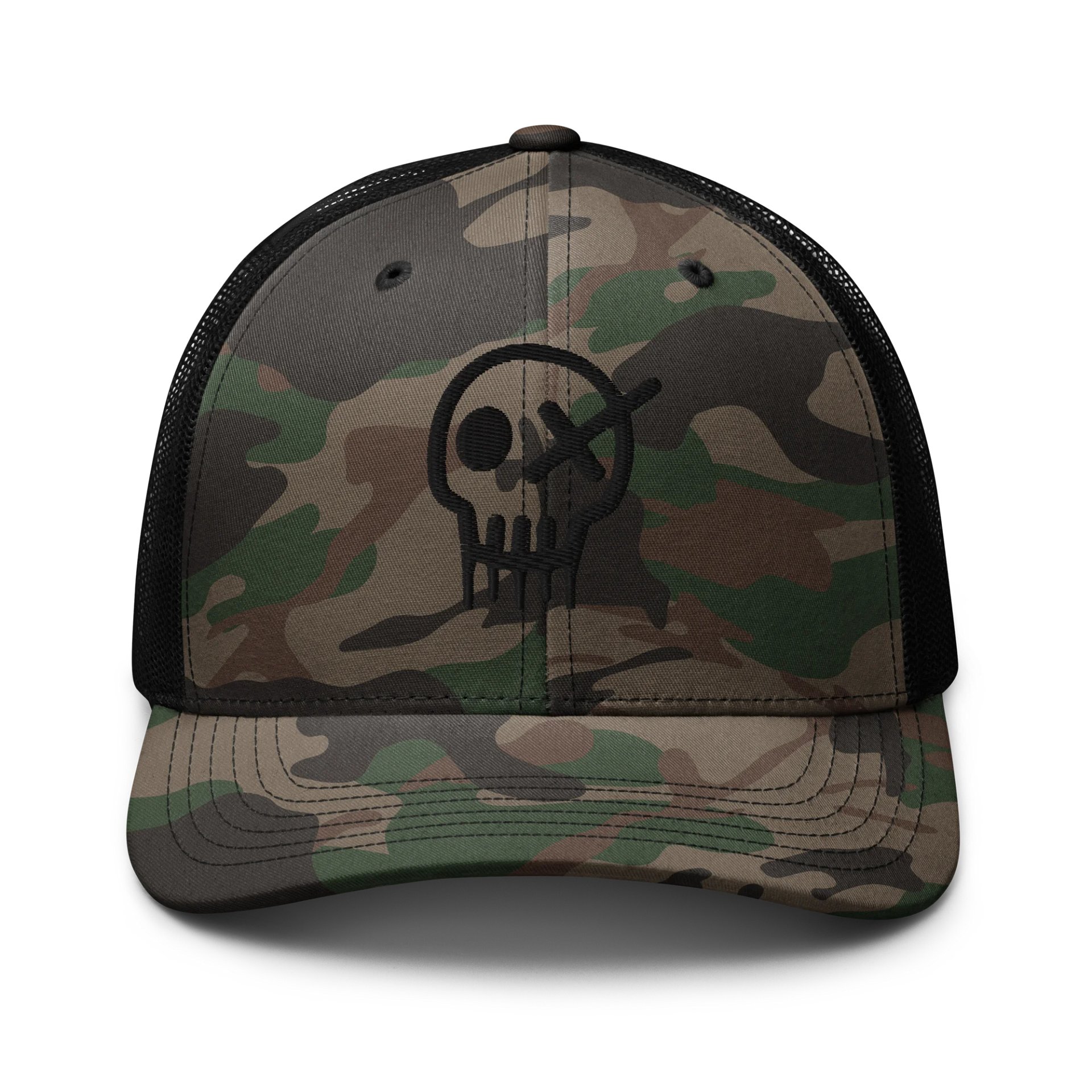 Toxic Skull Camo Trucker Hat product image (1)