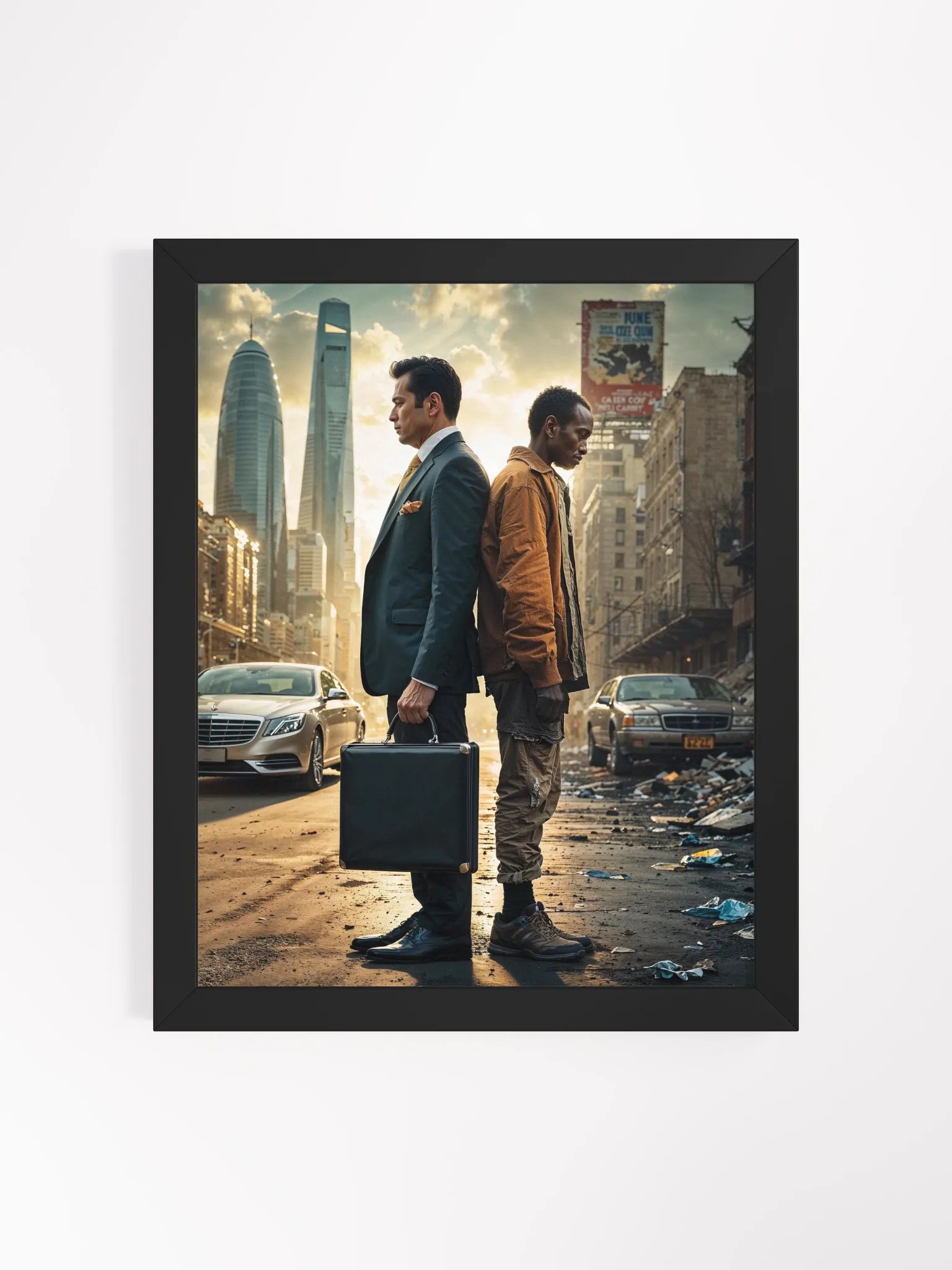 Divided by Streets, United by Shadows Framed Print product image (1)