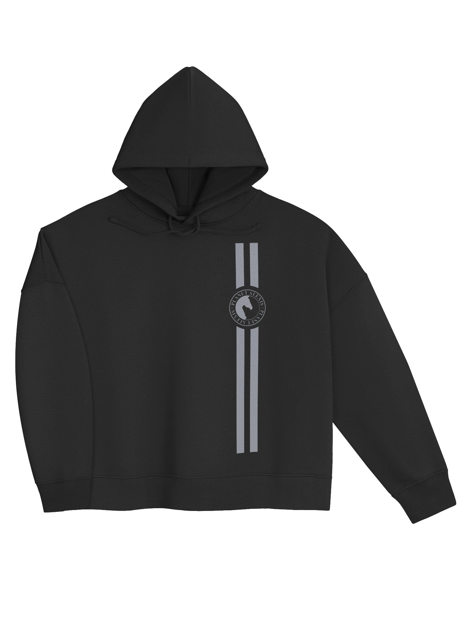 Organic Cotton Cropped Hoodie - BLACK product image (3)