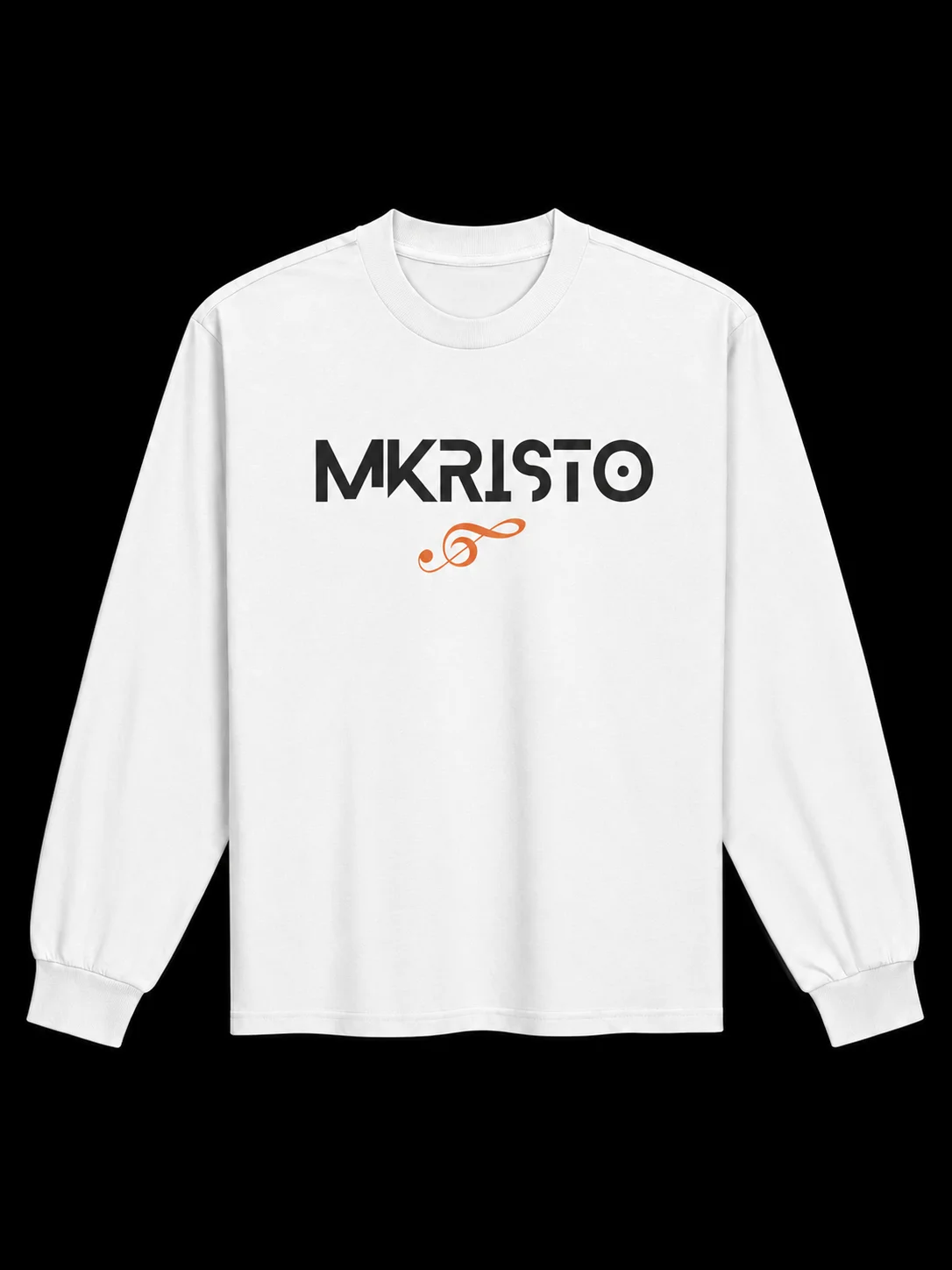 White Mkristo Minimalist Music Logo Long Sleeve product image (1)