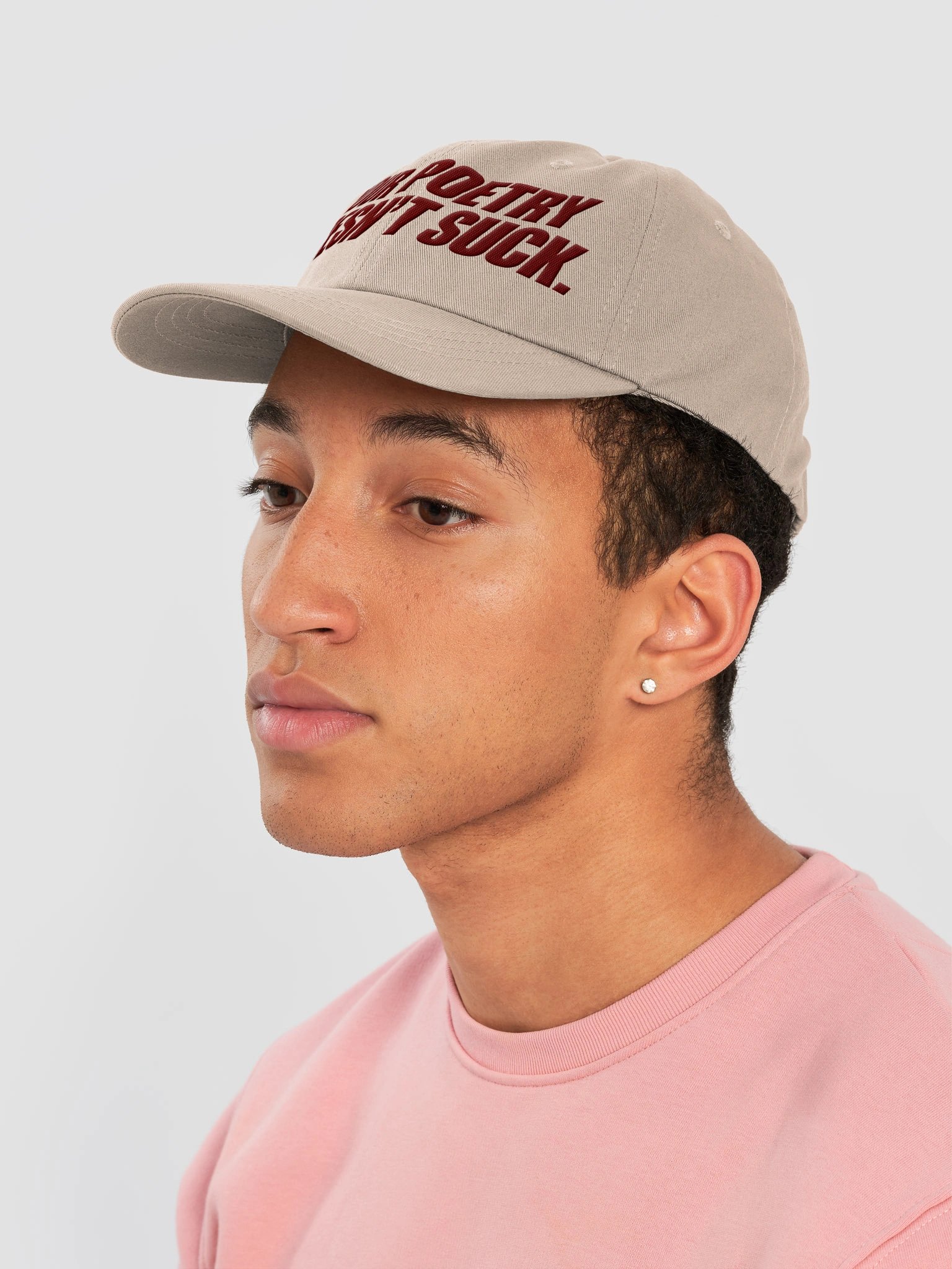 Your Poetry Doesn't Suck Dad Hat - Stone/Maroon product image (7)