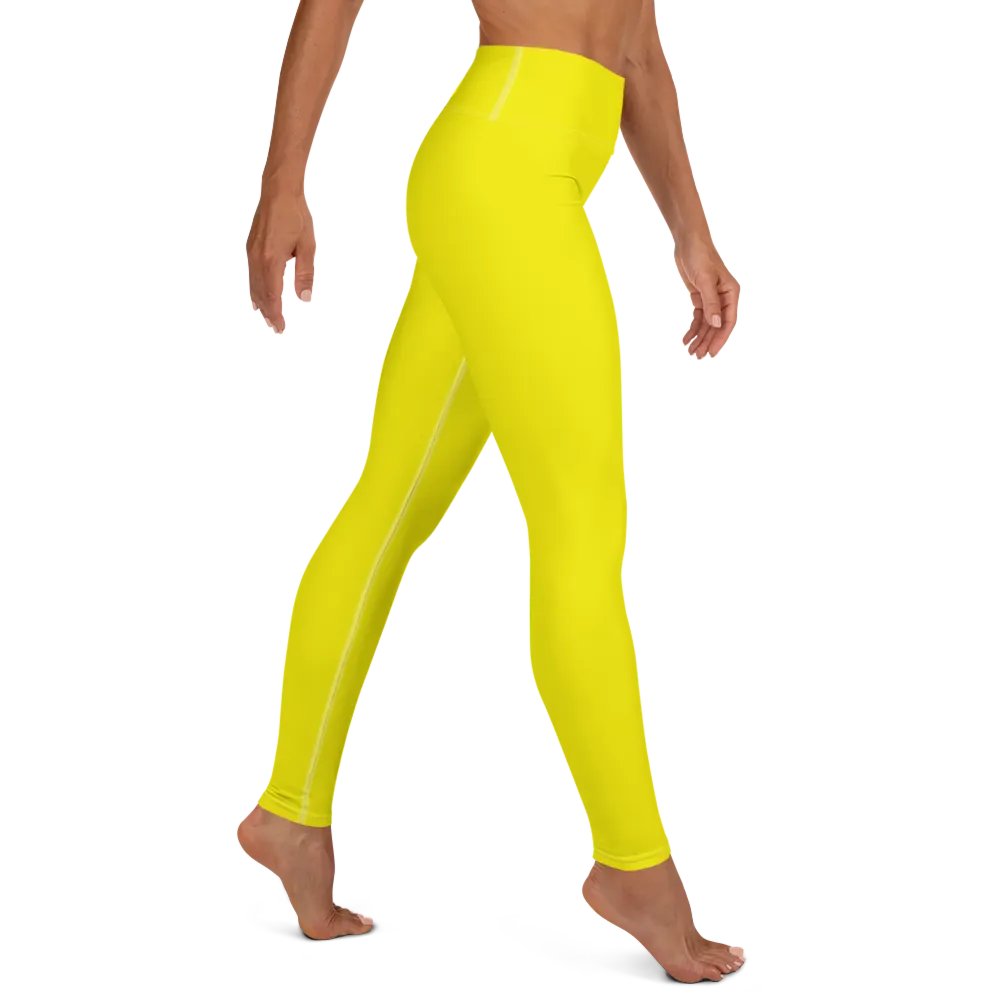 Lemon Yellow High-Waist Leggings product image (4)