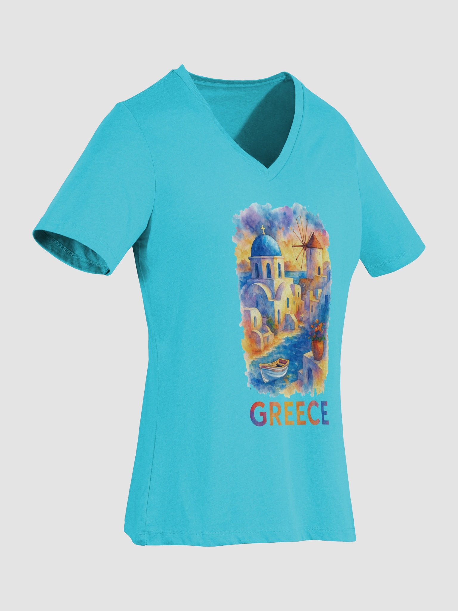 Greece – Women’s V-Neck Tee product image (45)