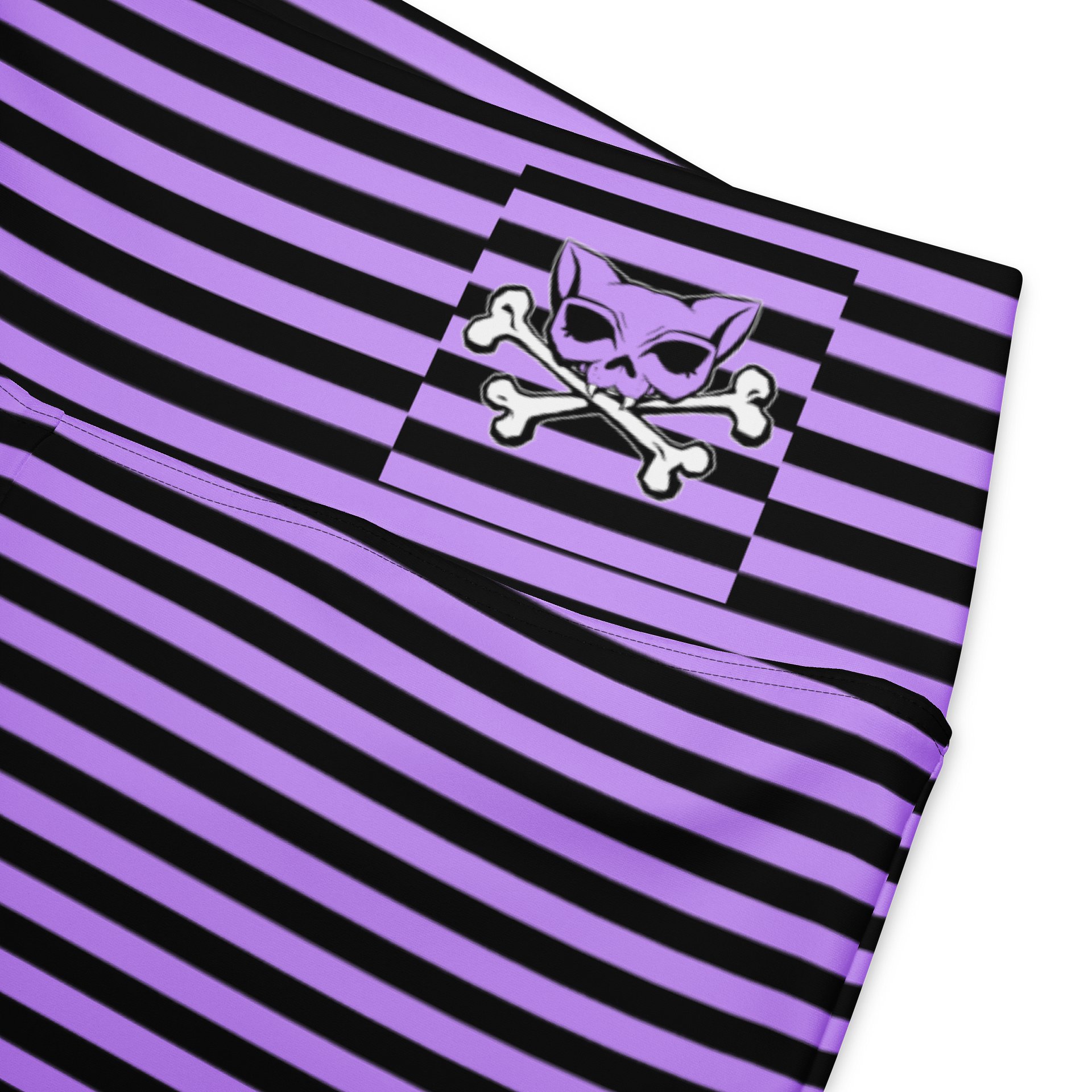 Purple and Blaque Stripped Kat Skull Flares product image (2)