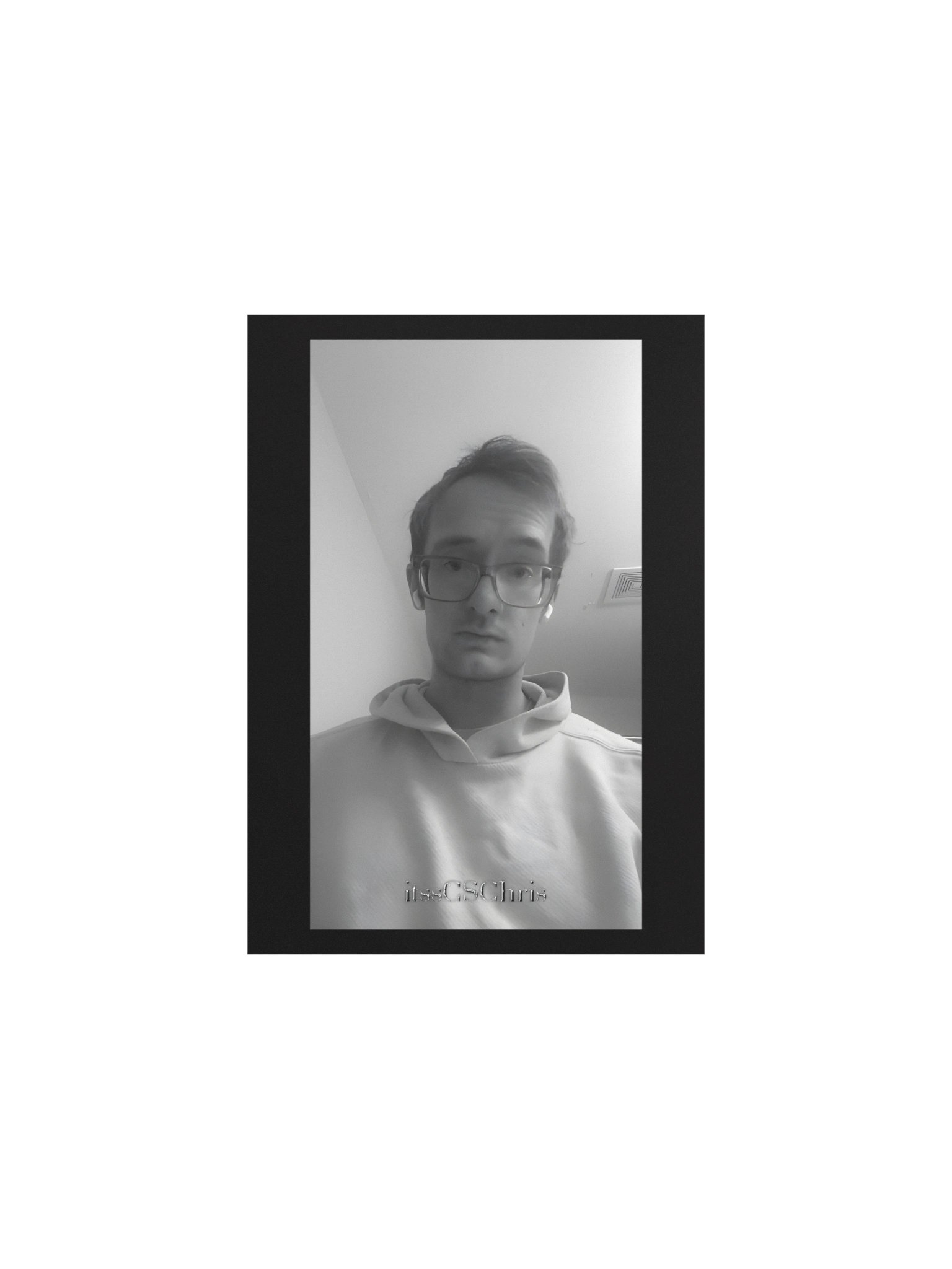 itssCSChris Black and White Poster product image (2)