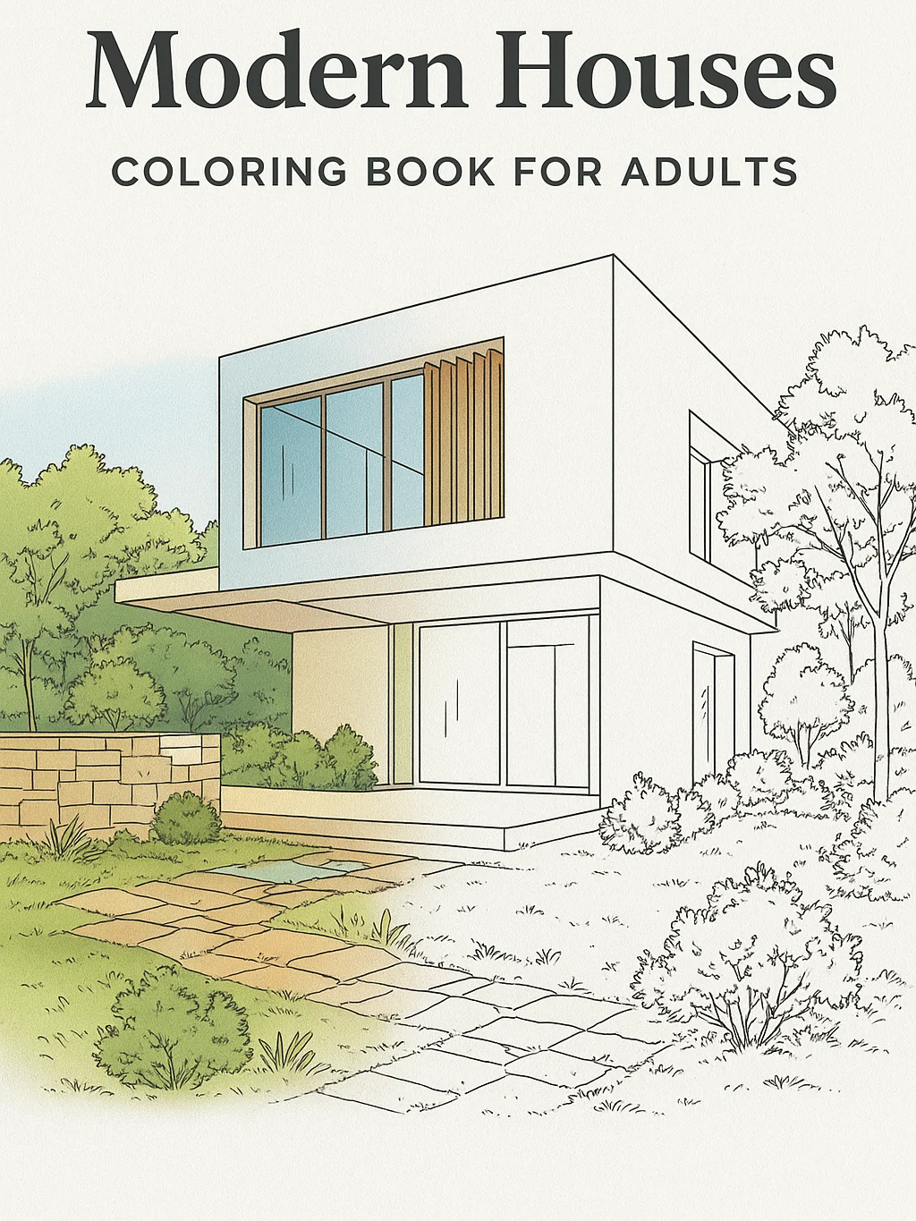 Modern Houses Coloring Book for Adults – Relax, Create & Express | 25 pages product image (1)