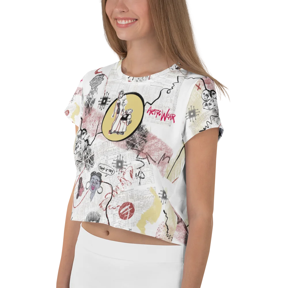 Toon it Up! Women's Poly Crop Tee 'MixUp' product image (5)