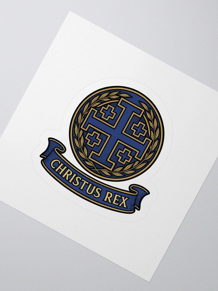Christus Rex Sticker blue product image (2)