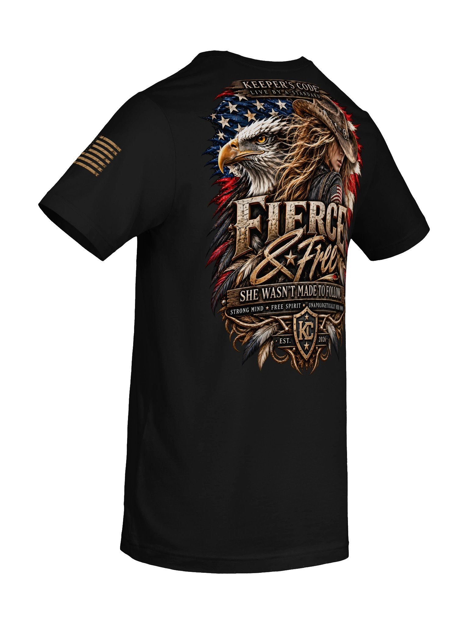 Keeper’s Code™ Women's Fierce & Free — She Wasn’t Made to Follow Women’s Graphic T-Shirt product image (10)