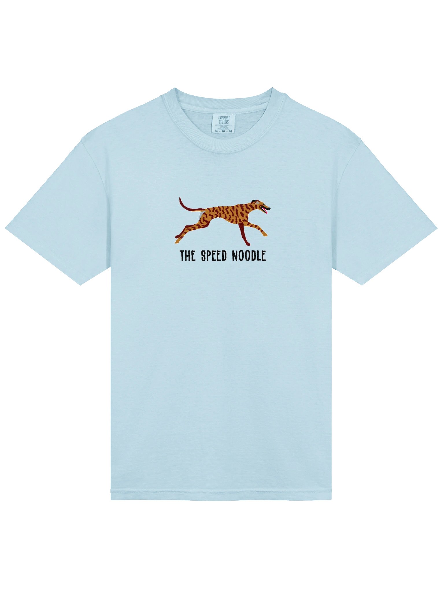 The Speed Noodle T-Shirt(Embroidered) of a Greyhound(Brindle 2) product image (6)