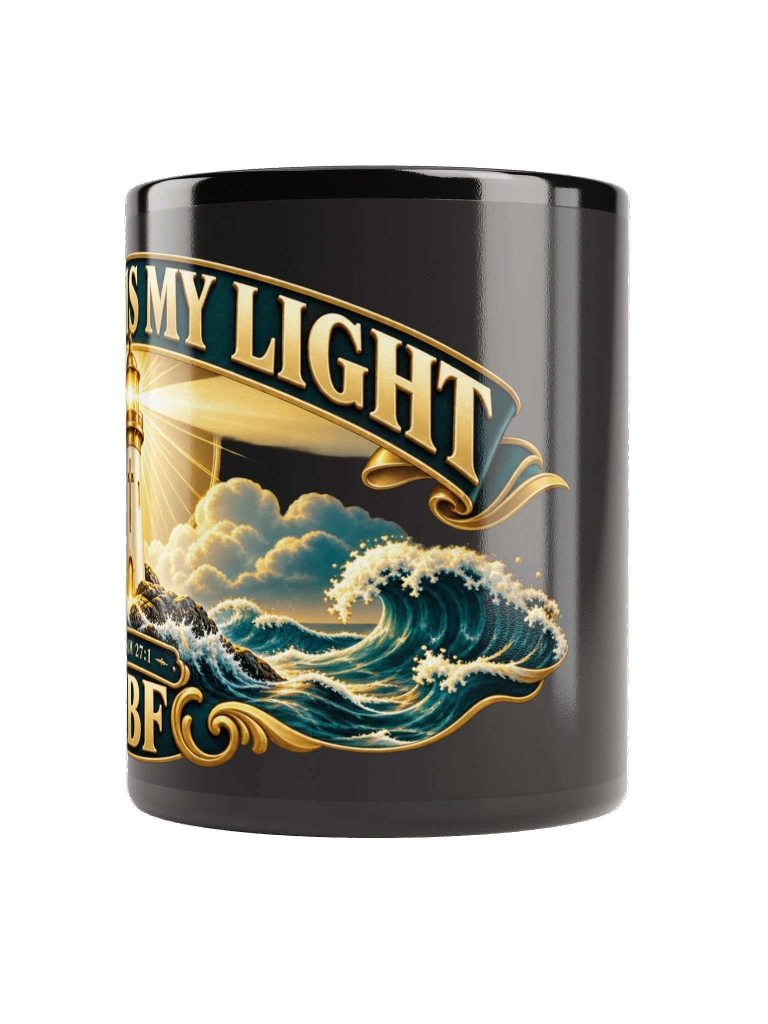 The Lord Is My Light Lighthouse Mug — Psalm 27:1 product image (8)