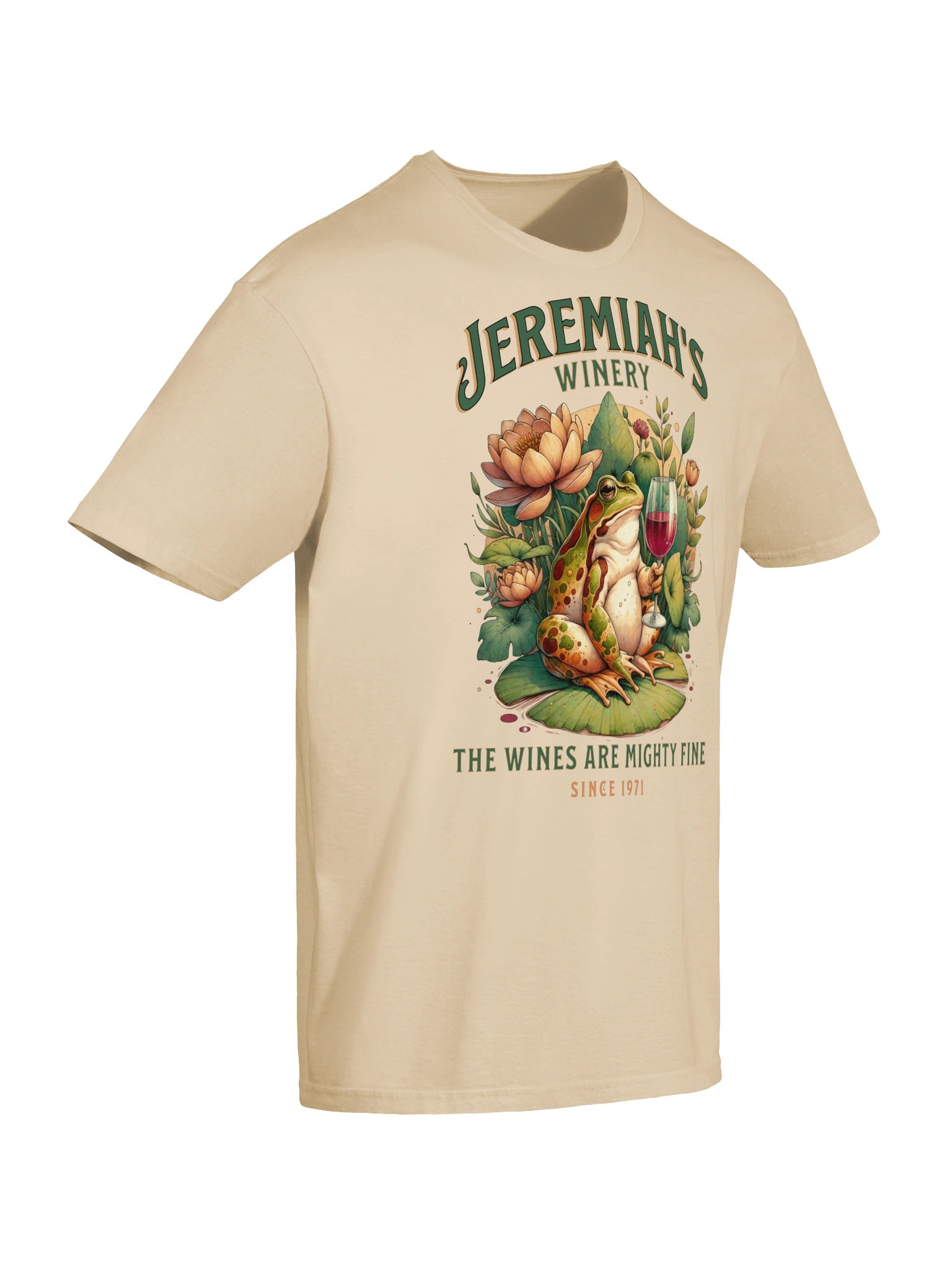 Jeremiah’s Winery Frog Vintage T-Shirt product image (26)