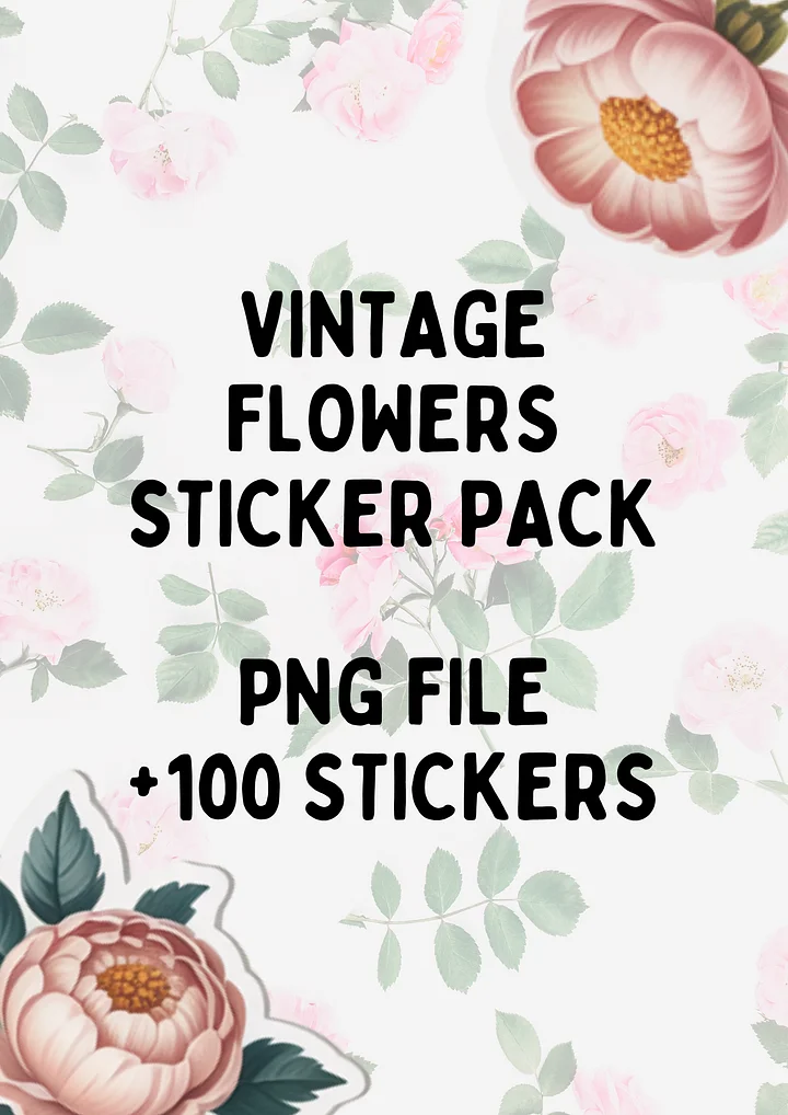 Flowers Sticker Pack (Vintage Style) product image (1)