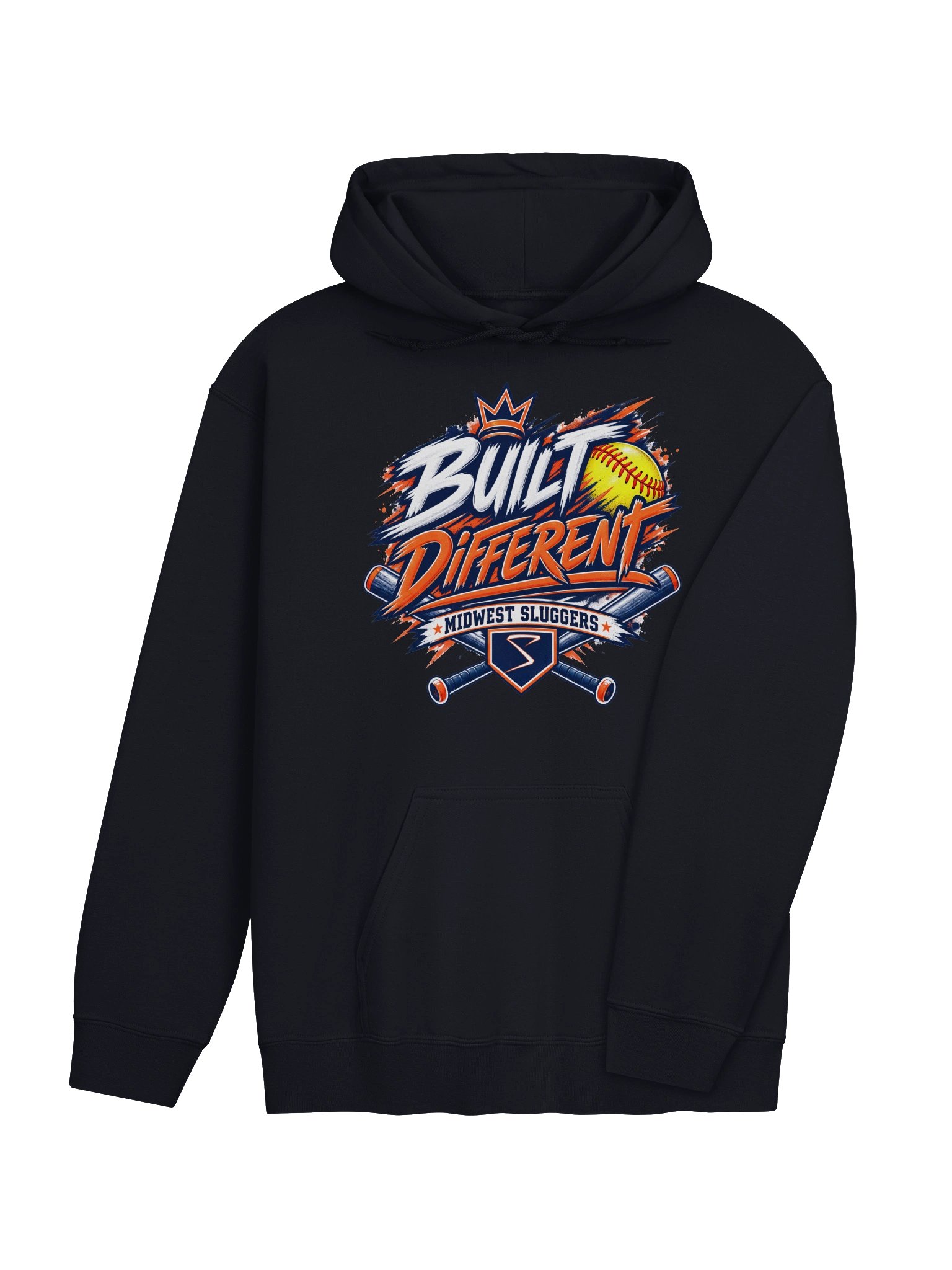 Built Different Crossed Bats Unisex Hoodie product image (4)