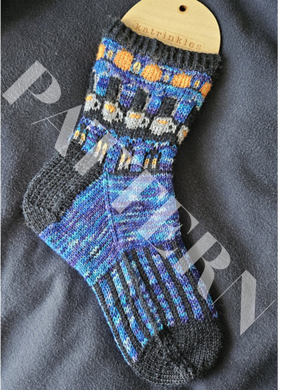 Midnight Socks Knitting Pattern PDF product image (1)