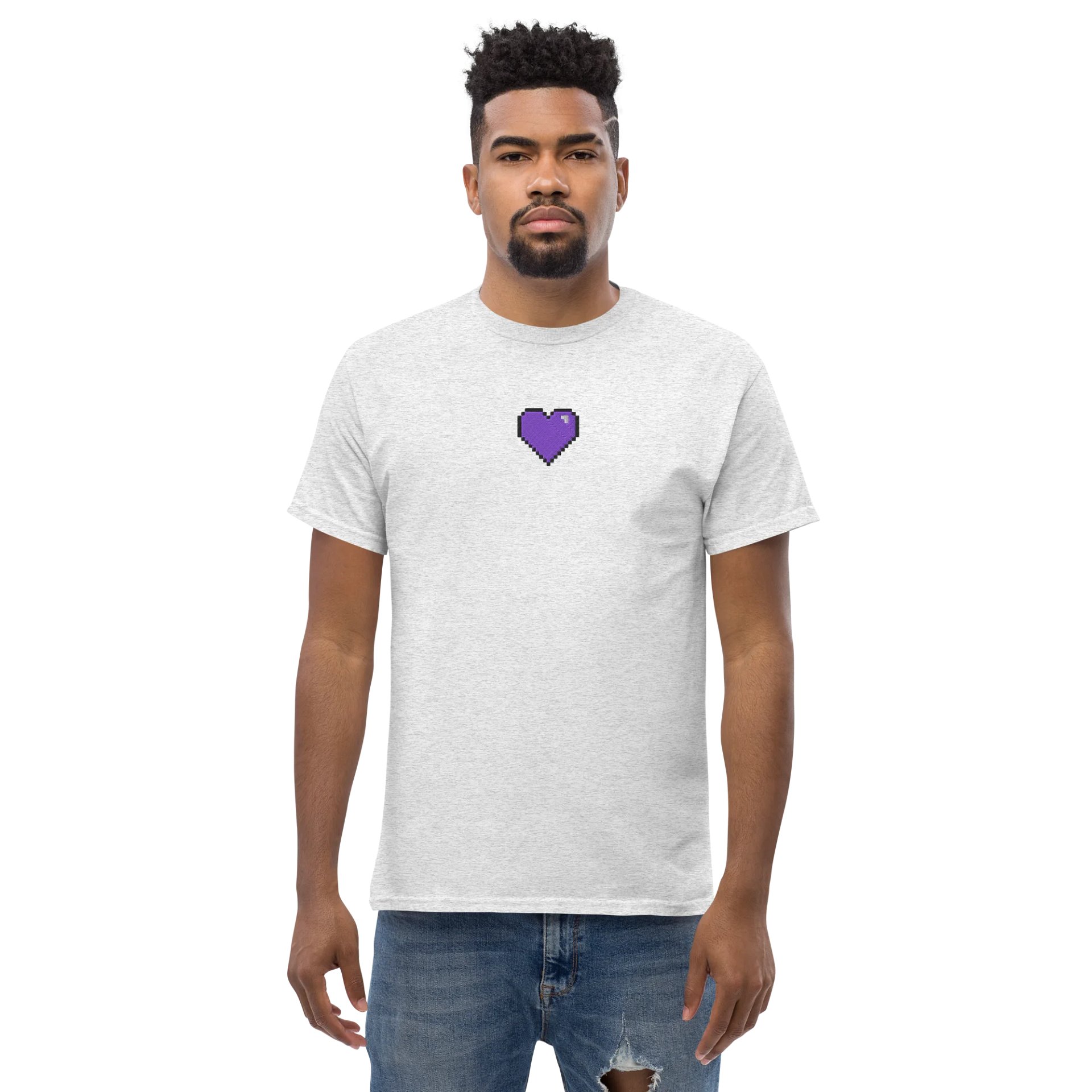 HollyRex Pixel Heart Embroidered Cotton Tee product image (3)