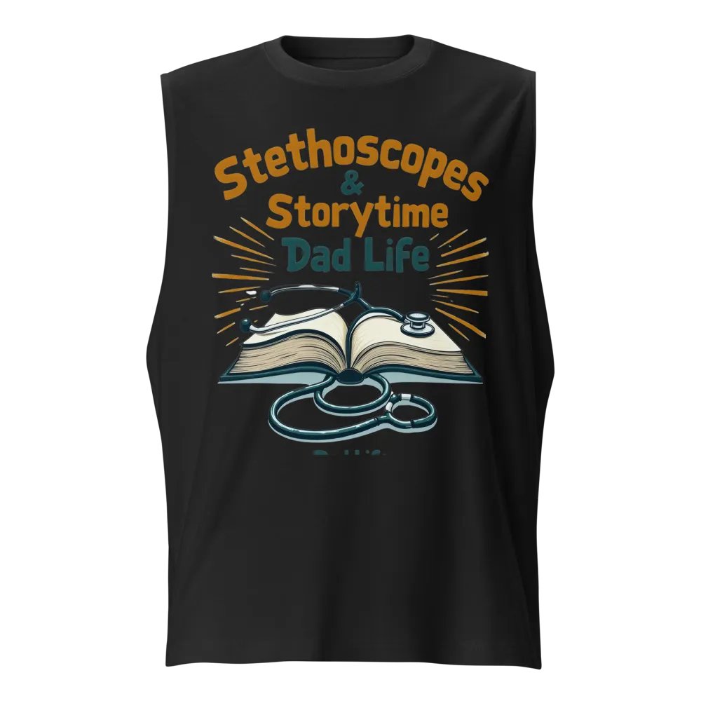 Stethoscopes, dad life, Storytime Muscle Tank product image (1)