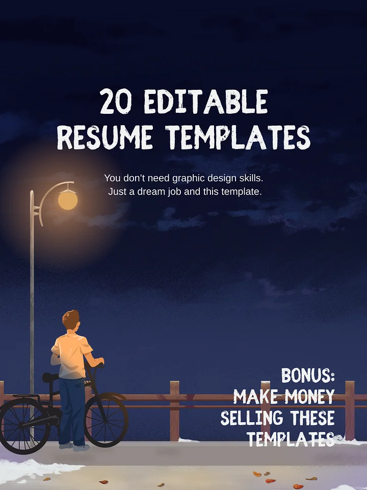 How to Write a Resume: Editable Resume Templates (Canva) That You Can Also Sell product image (1)