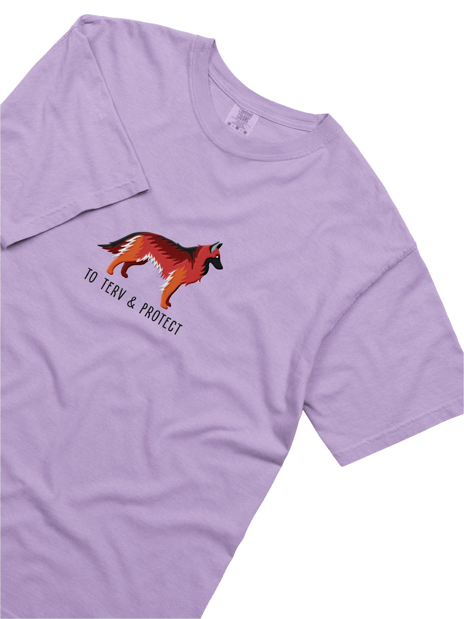 To Terv and Protect T-Shirt(Embroidered) of a Belgian Tervuren(Red) product image (8)