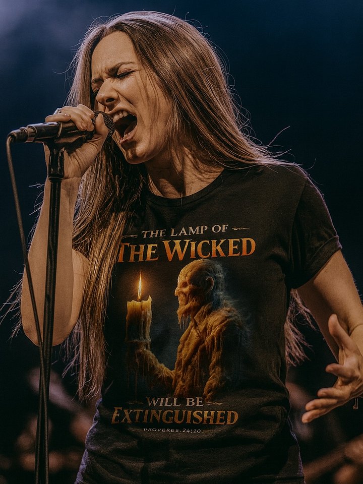 Lamp of the Wicked T-Shirt, Christian Bible Verse Proverbs Warning Tee Graphic product image (2)
