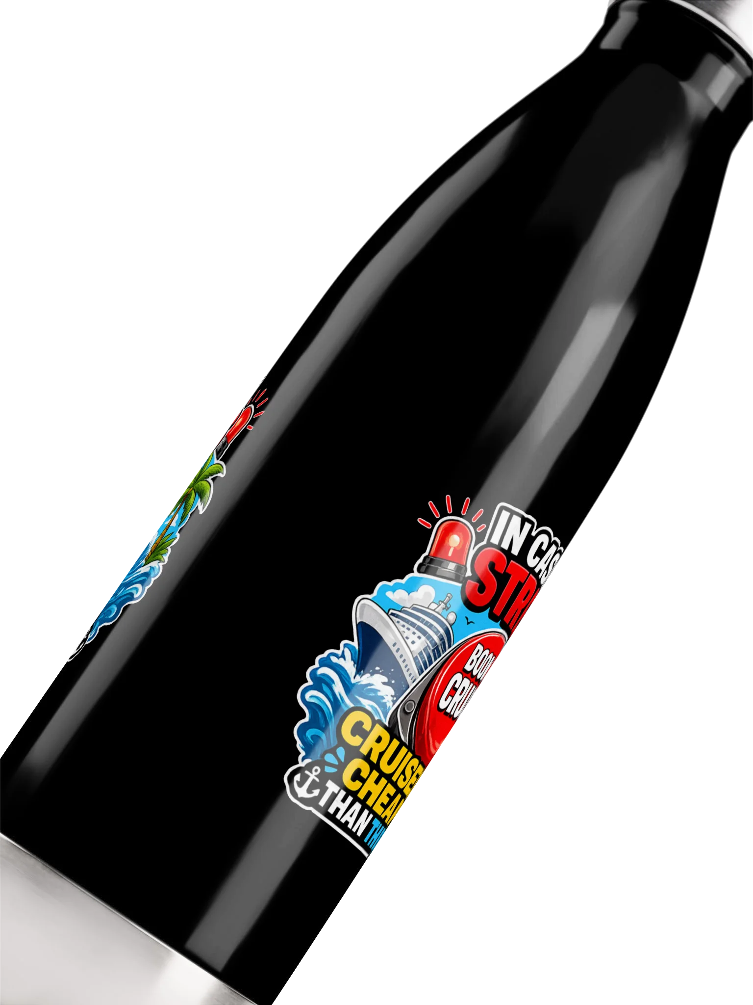 Cruises Are Cheaper Therapy Steel Water Bottle product image (5)