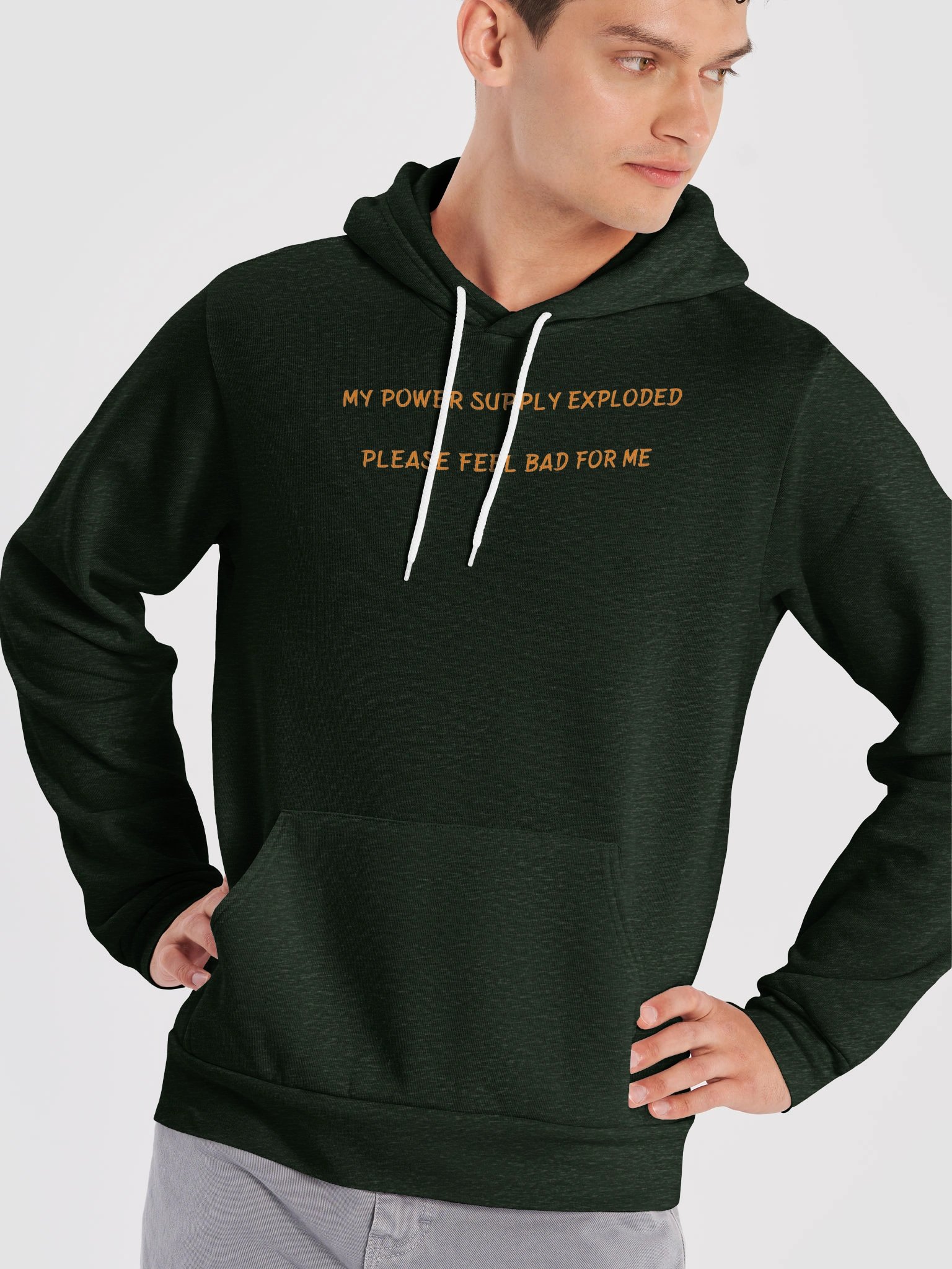 MY POWER SUPPLY EXPLODED PLEASE FEEL BAD FOR ME. Meme Hoodie product image (48)