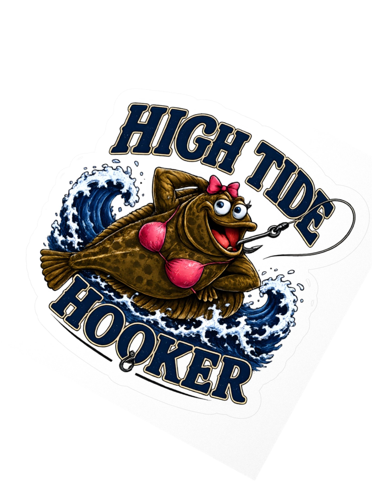 High Tide Hooker Fish Sticker product image (4)
