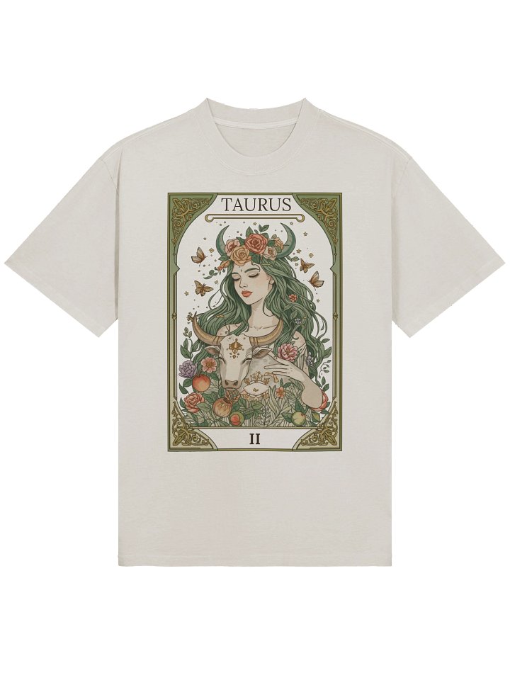 Taurus Zodiac Woman Bull Floral Art Nouveau Astrology product image (1)