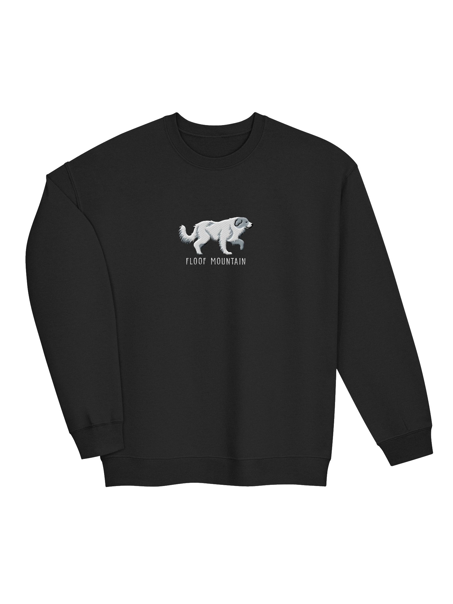 Floof Mountain Sweatshirt (Embroidered) of a Great Pyrenees(Blue & White) product image (6)