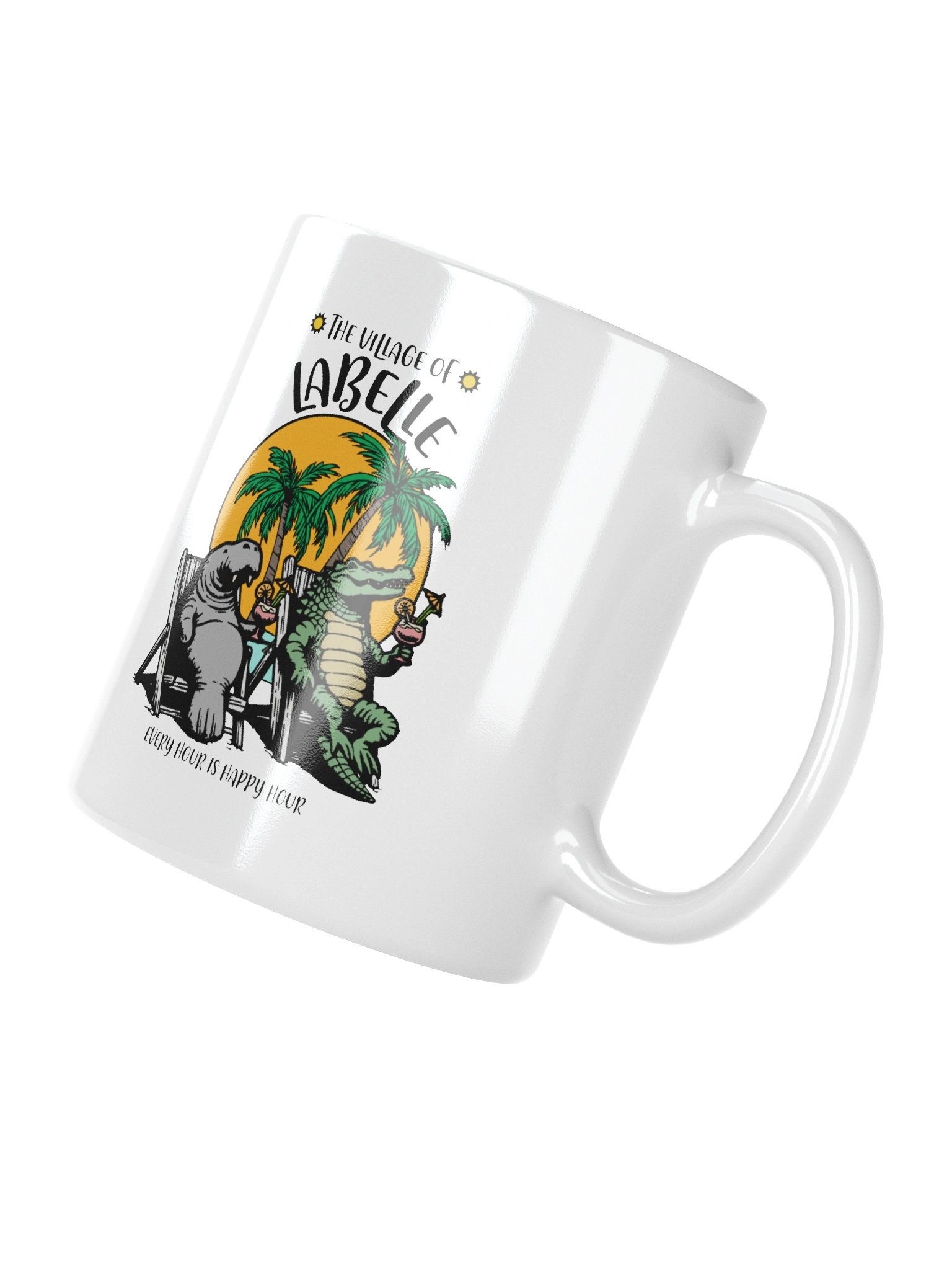 The Village of Labelle TV Florida USA Fun Manatee Alligator Design Coffee Mug product image (7)