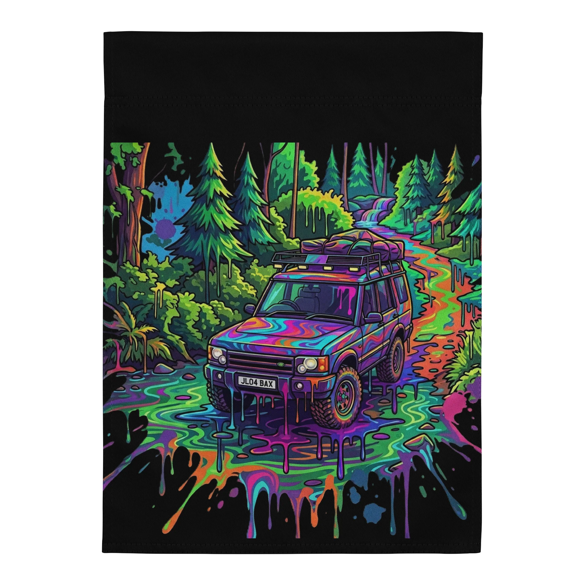 Psychedelic Off-Road Adventure Garden Flag product image (1)