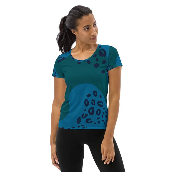Teal Animal Print Women's Sports Tee product image (1)