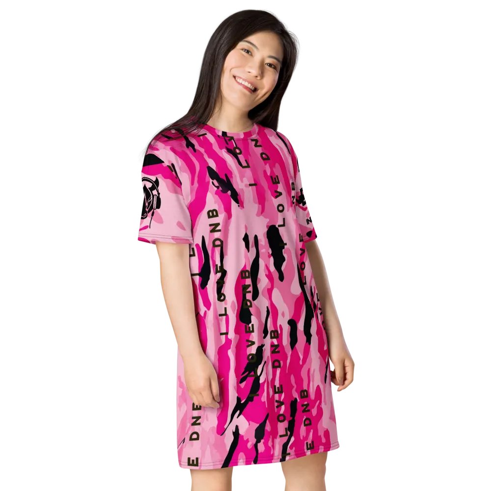 I Love DnB Pink CamoT-Shirt Dress product image (8)