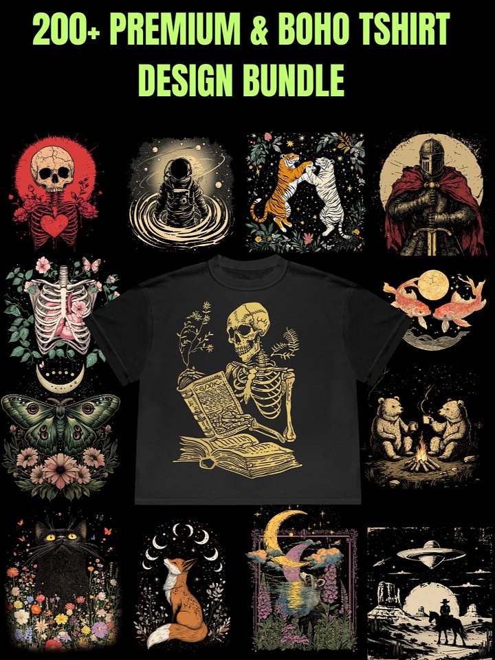200+ Premium & BOHO Tshirt Design product image (1)