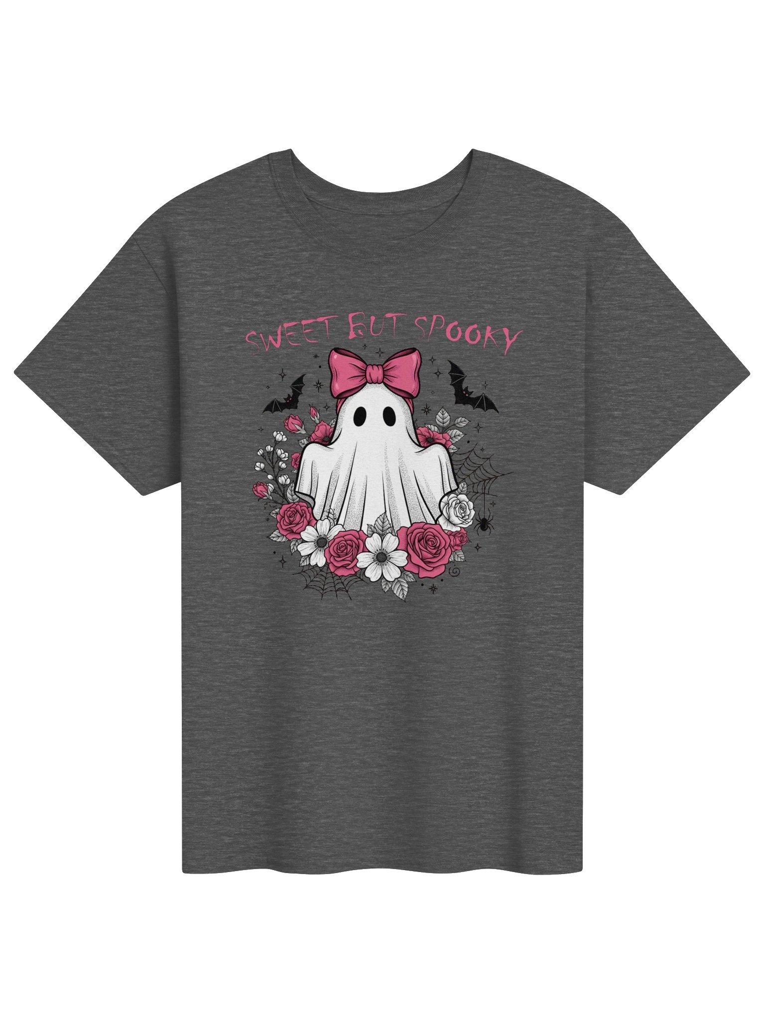 Sweet But Spooky Halloween T-Shirt | Cute Ghost Floral Bow Tee | Women's Halloween Shirt | Fall Gift product image (2)