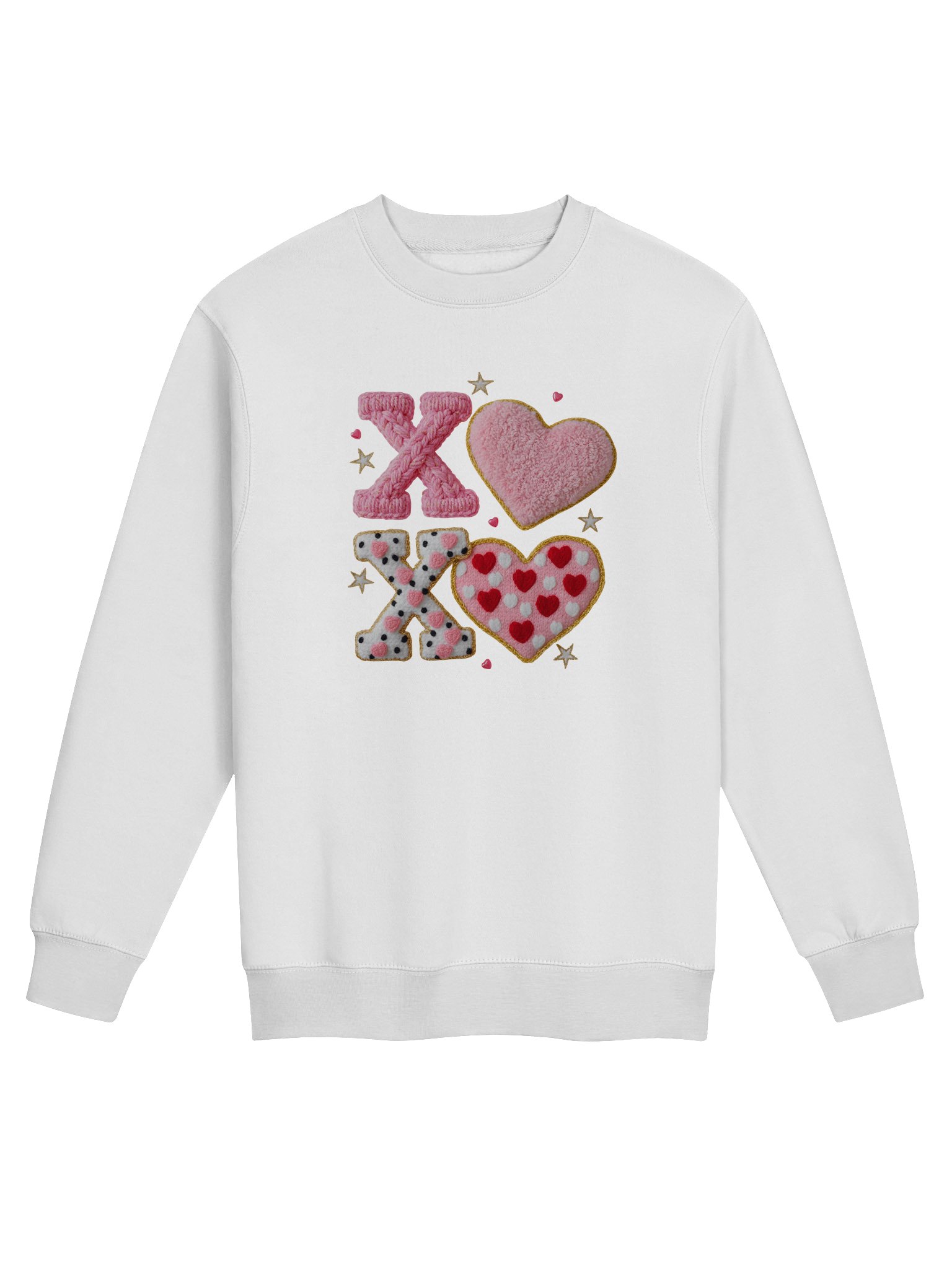 XOXO Hearts Faux Yarn Crewneck Sweatshirt product image (3)