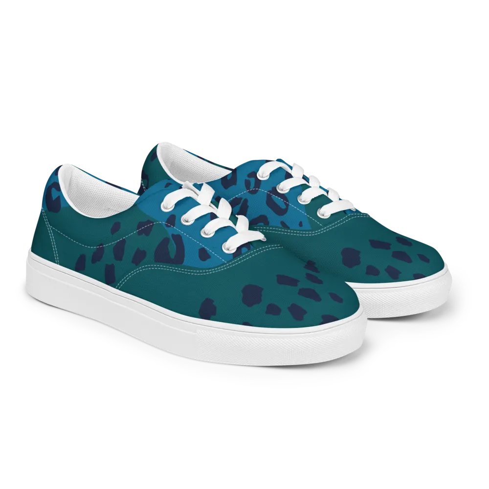 Organic Blue Leopard Print Canvas Shoes product image (3)