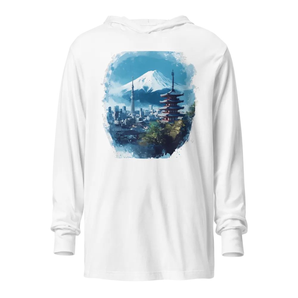 Tokyo Skyline Hooded Tee – Mount Fuji & City Vibes product image (6)