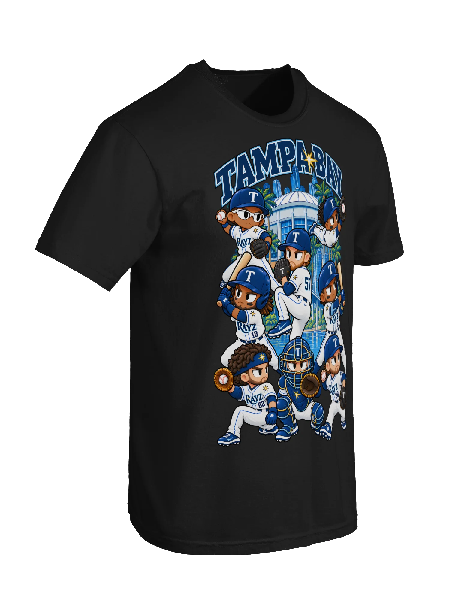 Tampa Bay Baseball Animated Player T-Shirt product image (39)